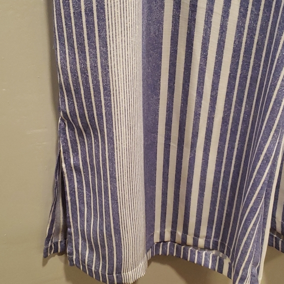 Gianni Bini High waisted  blue and white  Striped   wide leg pants sz S - Picture 5 of 8